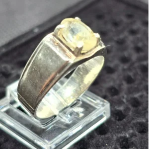 Aquamarine Stone Silver Ring